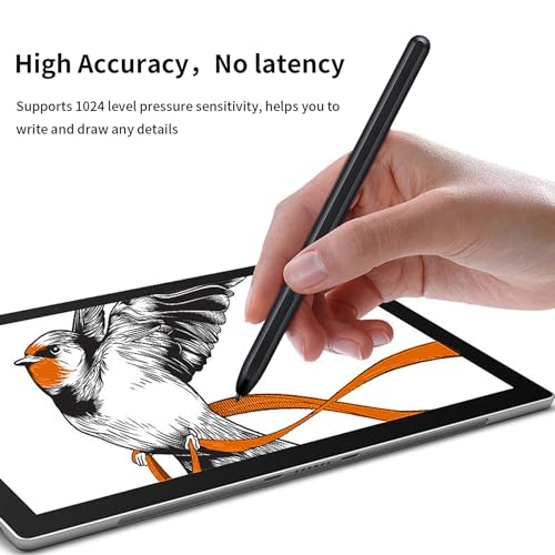 Image of 2 Pack Galaxy Tablet S6 Lite /S7 /S8 /S9 Series Stylus Pen Replacement for Samsung Galaxy Tab S6 Lite /S7 /S8 /S9 Plus Ultra FE Stylus S Pen +10 Tips /Nibs (NO Bluetooth) (Black)