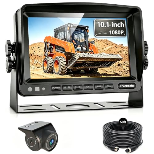 Image of 10.1 inch 1080P AHD Wired Reverse Rear View Backup Camera System,IP69K Waterproof Night Vision, Vibration-Proof 20G for Tractor /Truck /Excavator /Caravan /Skid Steer /Heavy Equipment