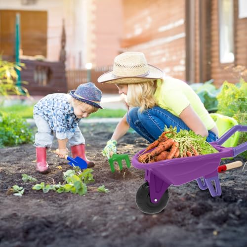 Qtioucp Kids Gardening Tools Outdoor Toys Set Backyard Play with Wheelbarrow Educational STEM Learning Pretend Toys Outdoor Indoor for Toddlers Kids Boys Girls by Qtioucp - Image 7