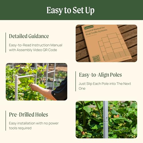 Vego Garden Modular Arched Trellis System Triple Section 5.5' Long Trellis for 4.0' x 8.0' (10 in 1) Garden Bed - Image 6