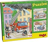 Ein Feuer im Haus oder ein Unfall auf der Straße – Puzzleteil für Puzzleteil können die Kinder hier Polizei, Rettung und Feuerwehr bei ihren spannenden Einsätzen begleiten