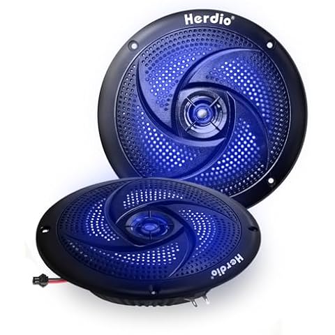 Herdio 5.25 Inch 160W Waterproof Marine Speakers Cover