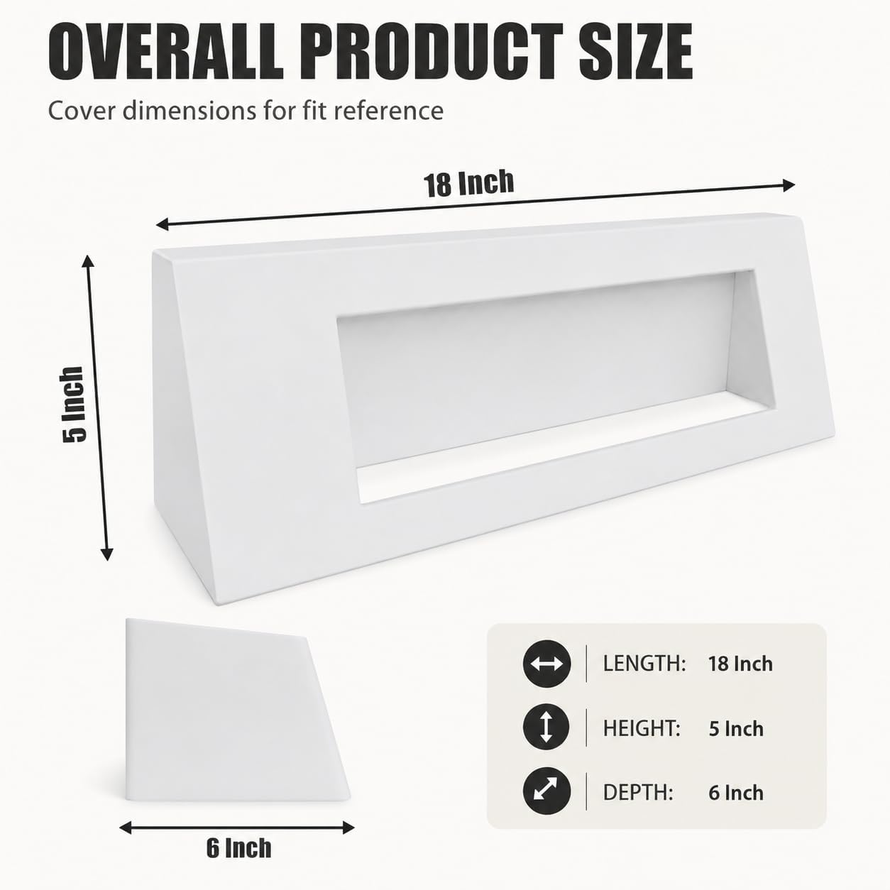 Baseboard Register Booster Fan Cover Compatible with Howeall 4x12, 18 Inch