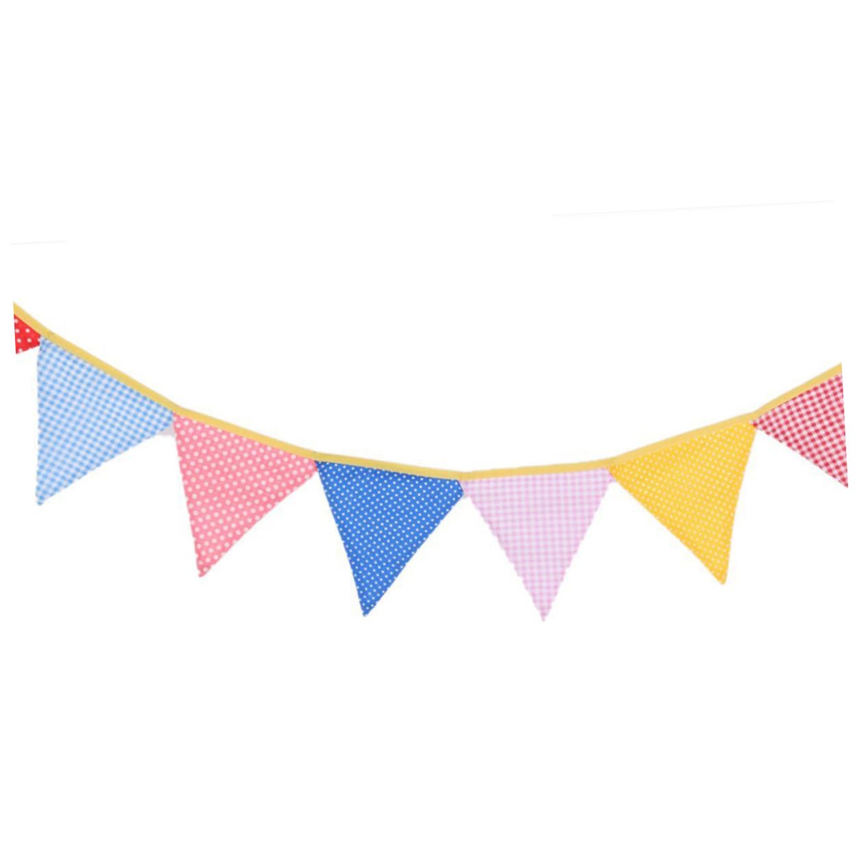 STOBAZA 3 Set Di Decorazioni Per Feste Di Compleanno in Cotone A Forma Di Y Triangoli Con Festoni A Pois Per La Celebrazione 12 Pezzi * 3