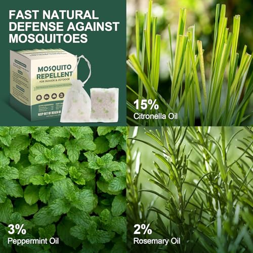 12 Pcs Mosquito Repellent Pouches, Mosquito Repellent for Patio, Mosquito Deterrent Indoor Outdoor, Mosquito Control, Keep Mosquitoes Away from Home Patio Camping - Image 3