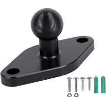17mm Ball AMPS Adapter, Aluminum Drill Mount Base for Garmin Diamond | Fits Garmin Nuvi Dezl Drive Drivesmart Zumo RV. Diamond 2-hole AMPS base 48.6mm diagonal. Durable aluminum, surface mount.