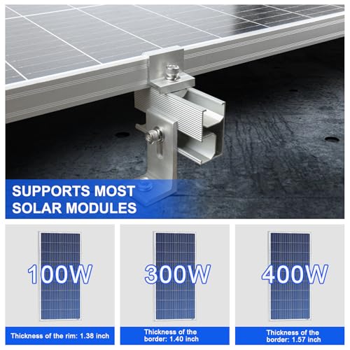 image for Karidge 10PCS Solar Panel Mounting Brackets, Solar Panel Mount for 1-4