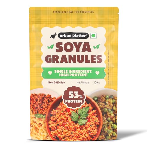 Image of Urban Platter Soya Granules, 300g (53% Plant Protein | Made from Defatted Soy Flour | Fiber Rich Soya Mince)