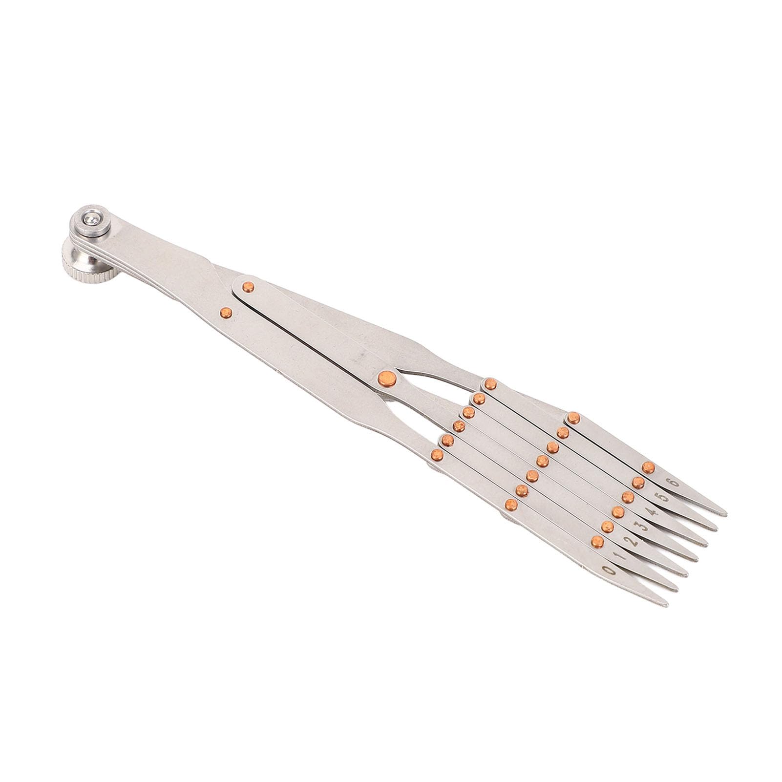 Linijka do pomiaru równej odległości Linijka w równej odległości ze stali nierdzewnej Równy dzielnik przestrzeni do szycia Crafting Profesjonalne narzędzie do robienia pasków (7 zębów z funkcją