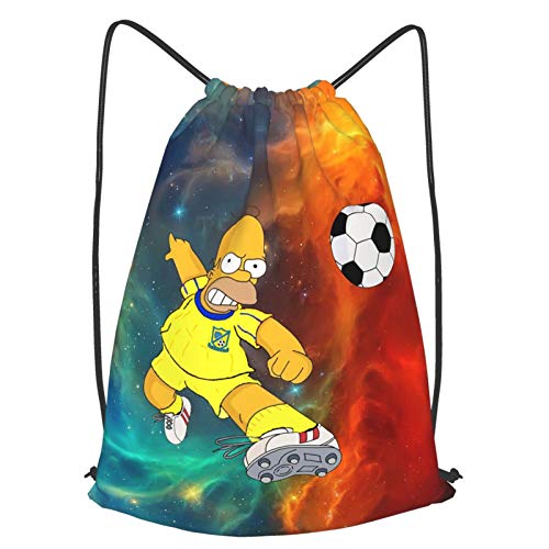 Women Artistic Lightweight Drawstring Backpack, The Simpsons Homer Simpson Waterproof Foldable Gym Bag, Modern Large Sack Tote Bag For Sports Yoga Fitness Beach S