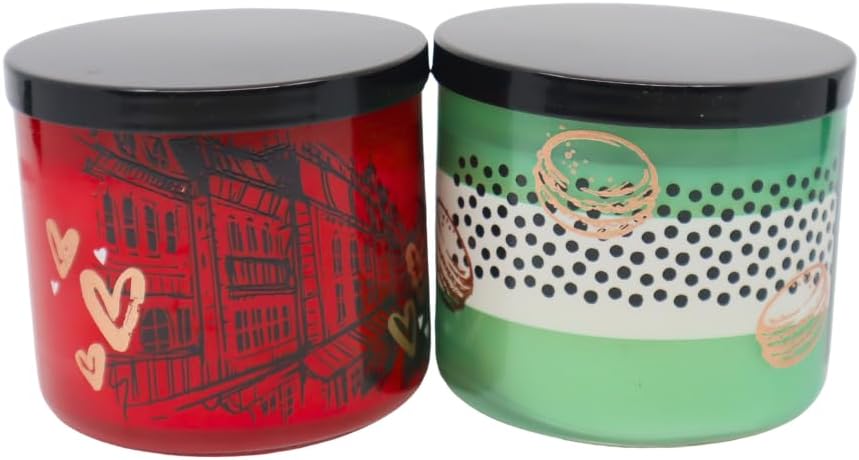 Bath & Body Works Emily in Paris Collections Paris Amour & Macaron Cloud 3-Wick Scented Candle - 2pc Bundle 14.5oz Each - Limited Edition