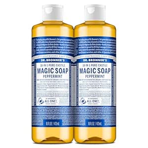 Dr. Bronner's Jabón líquido puro de Castilla (menta, 16