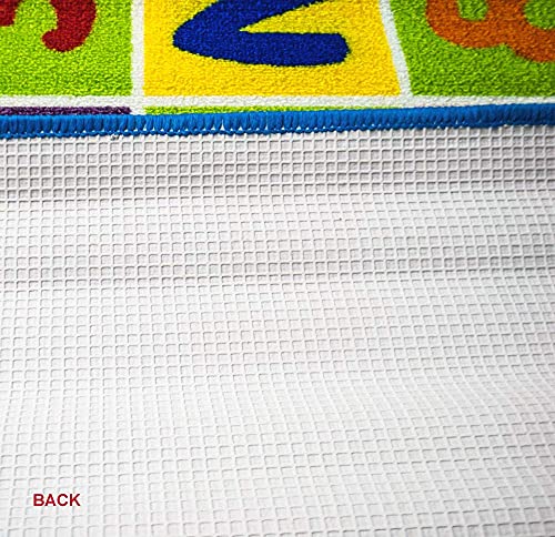 Mybecca Kids Rug Abc-1 Numbers Area Rug 5X7 (Approx : 4'11" X 6' 10") Non Slip Gel Backing #TOP3