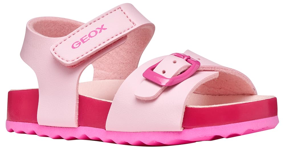 Geox Boys' Girls' B Chalki Girl Sandal, LT Pink/Fuchsia, 27 EU