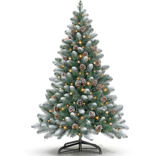 Kidsgigglz 120cm Künstlicher Weihnachtsbaum mit Beleuchtung, 8 modi...