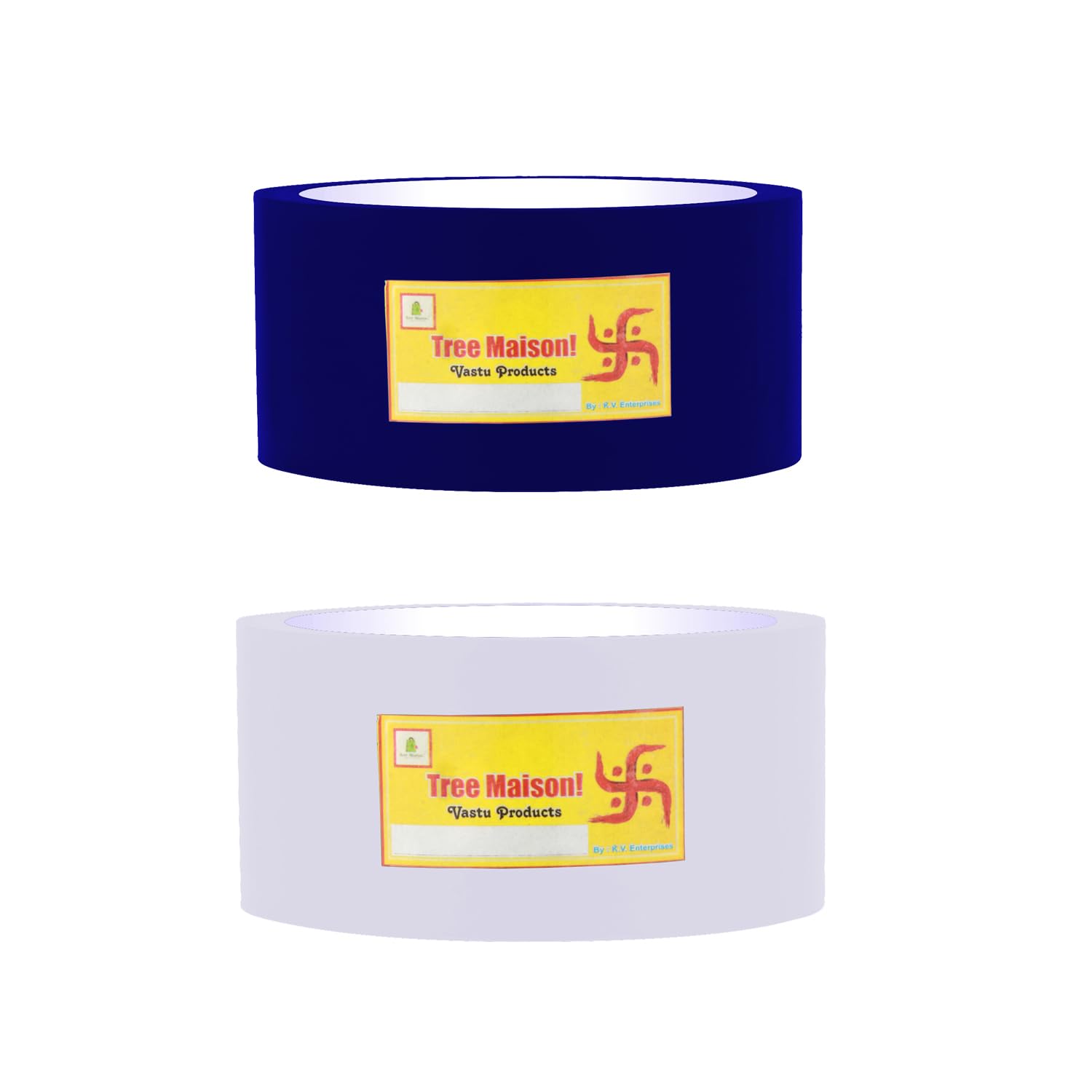 TREE MAISON Vastu White - Blue Tape | Size - 2 Inch (48 mm) Approx | Length- 20 Meter (Approx) | Vastu Tape Remedy for Toilet | Vastu Tape for Main Door Entrance | Tape Remedy | Pack of 2 (B0D9HBG7FP) Amazon Price History, Amazon Price Tracker
