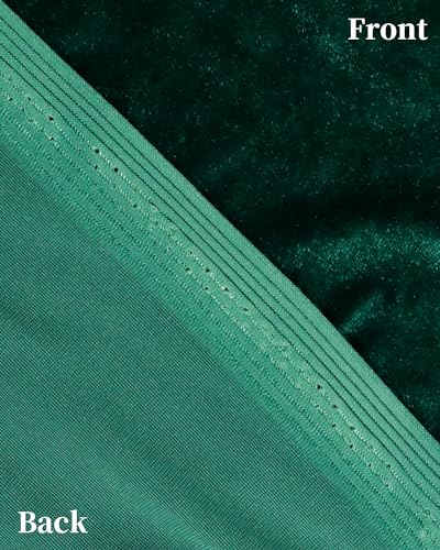 Image of HOTGODEN Hunter Green Stretch Velvet Fabric by The Yard: 63 inch Wide 5 Yards 95% Polyester 5% Spandex Velvet Fabric for DIY Sewing, Upholstery, Apparel, Costume, Craft