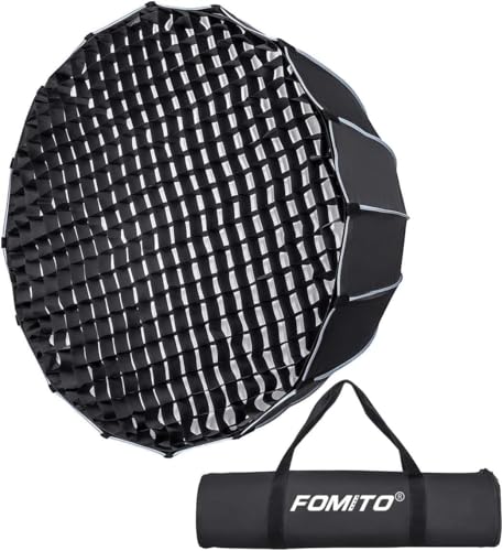Fomito Caja suave parabólica de 90 cm Professional Quick Set Deep Soft Box con Red y Mango Bowen para Estudio Flash Luz LED Fotografía