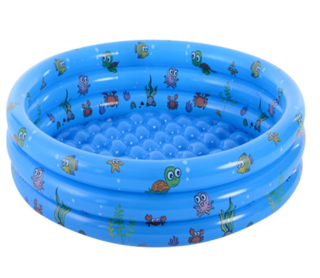 TOTIKI Paddling Pool Inflatable Swimming Pool Round Printing Fishing For Garden And Backyard Thickening Beach Toy Garden