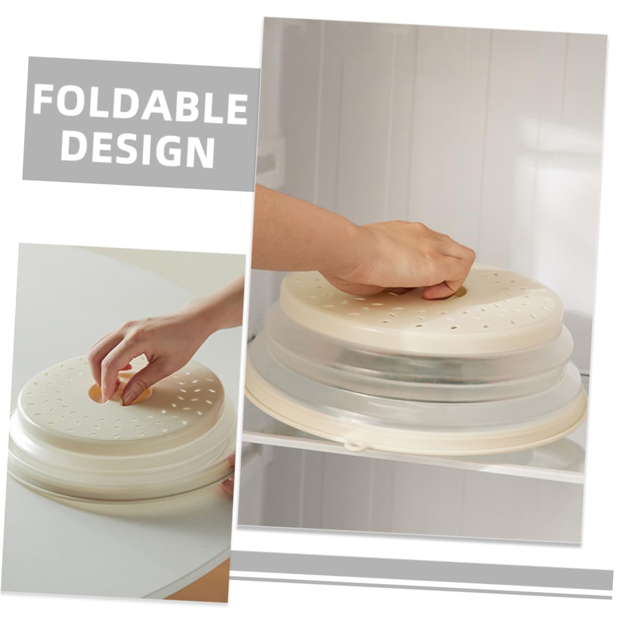 4 Fundas para Microondas Cubierta de Comida Antisalpicaduras Reutilizables para Cocina Color Aleatorio