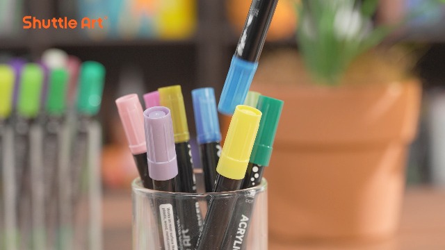 BOUFEIDA Keramik Bemalen Set 24 Stifte - 48 Farben Porzellanstifte Spülmaschinenfest