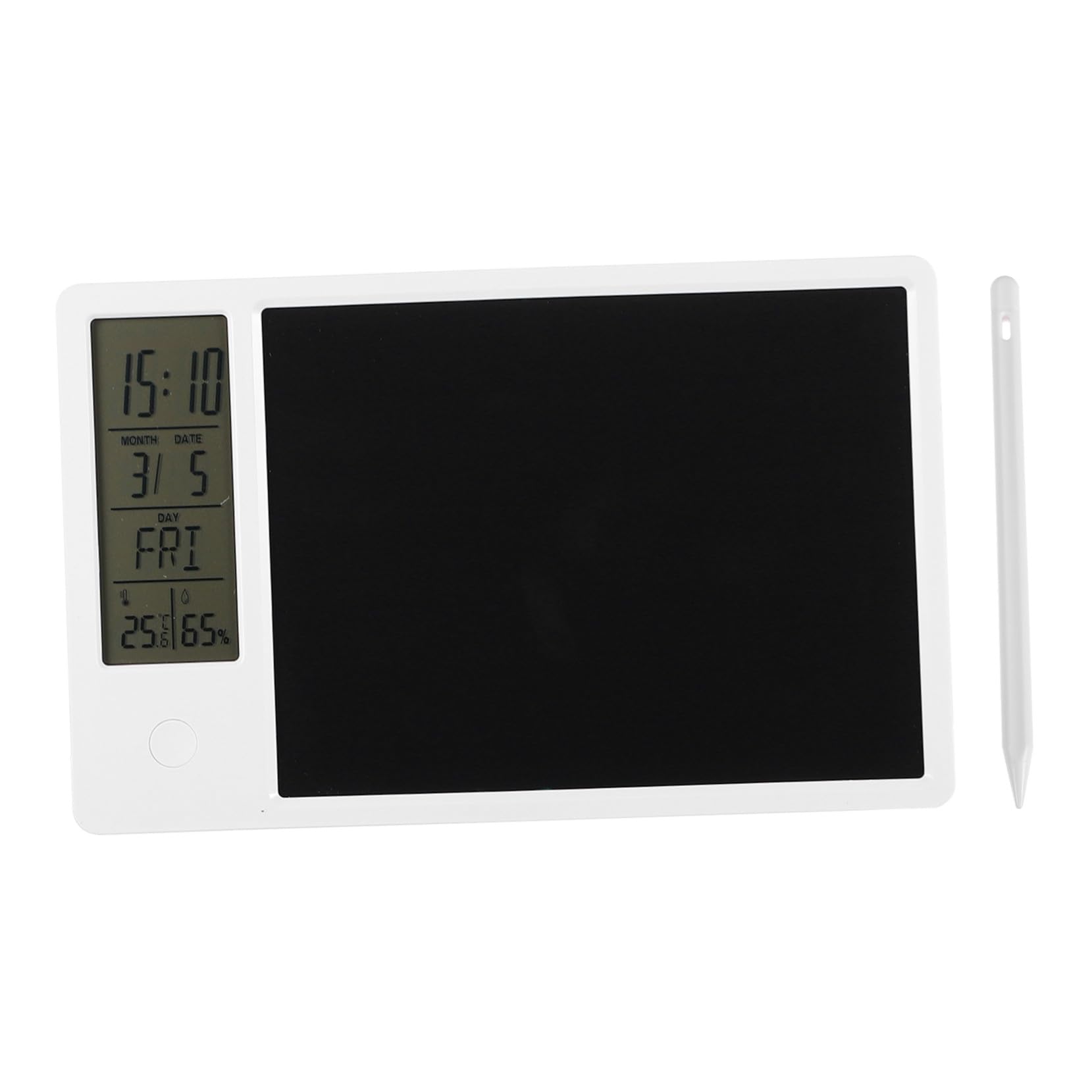Ciieeo Blocco da Scrittura Meteo Orologio da Tavolo Lcd Calendario Tavoletta Grafica Digitale da Disegno Igrotermografo Intelligente per Ufficio