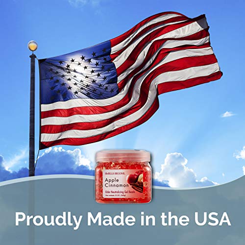 SMELLS BEGONE Odor Eliminator Gel Beads - Air Freshener - Eliminates Odor in Bathrooms, Cars, Boats, RVs and Pet Areas - Made with Essential Oils - Apple Cinnamon Scent - 12 Ounce - Image 6