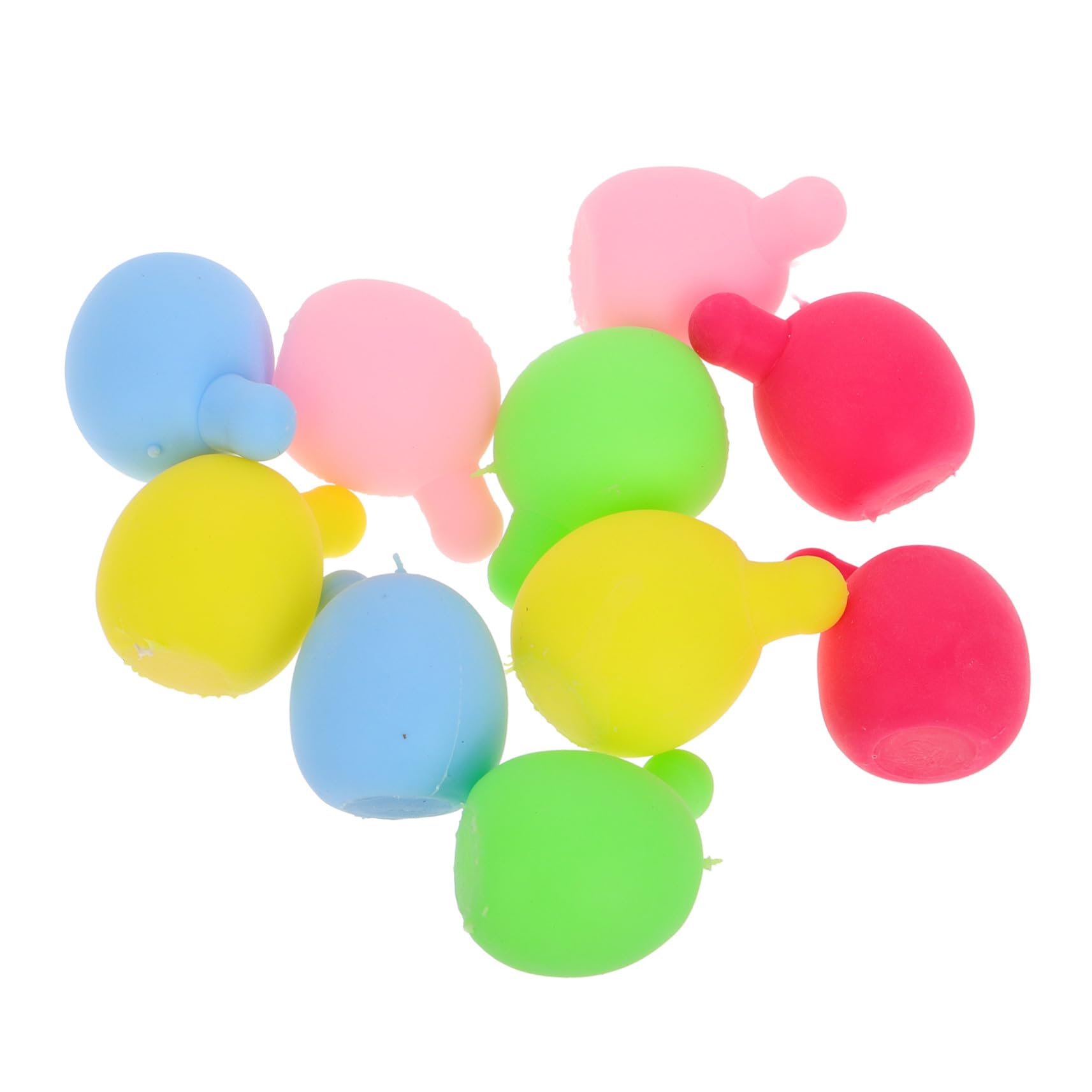 Hohopeti 10pcs Bubble Ball Doll Bubble Squeeze Inserts for Handmade Dolls and DIY Toys, White Pvc Replacement Squeeze Toy Inner Parts to Develop Motor Skills and Enhance Creativity