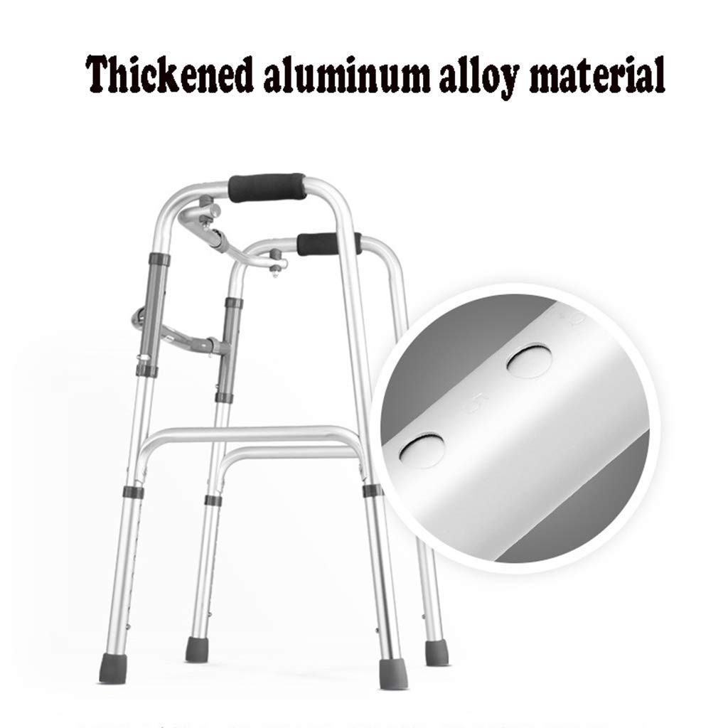 składany chodzik,Laska, praktyczny chodzik Chodzik dla osób starszych Pomocniczy sprzęt do chodzenia Materiał ze stopu aluminium Składany może służyć jako pomocniczy przyrząd do chodzenia dl
