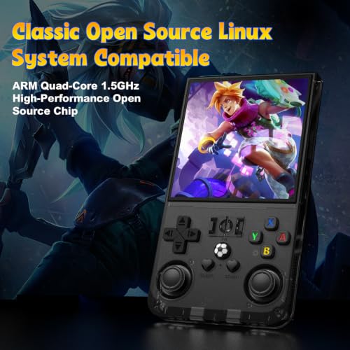 Image of RX36 Retro Handheld Game Console with 4.0-in HD IPS Screen,Classic Video Games,Linux-Powered with 128GB Classic Video Games,4000mAh Rechargeable Battery-Ivory White