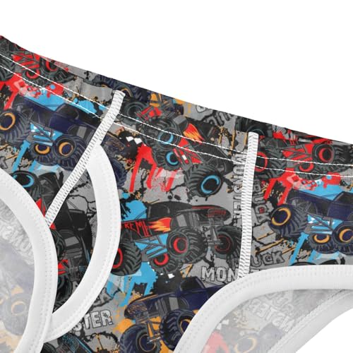 Boys' Exclusive Briefs Toddler Underwear 95% Combed Cotton Boxerbriefs 2T Monster and Vehicle Pattern Cars 894