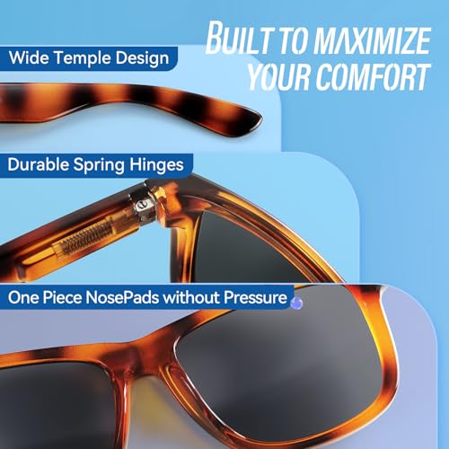 VELAZZIO Mens Sunglasses Polarized With UV400 Protection, Fits for Women Fashion Driving, Fishing, Sports, Beach, Golfing4