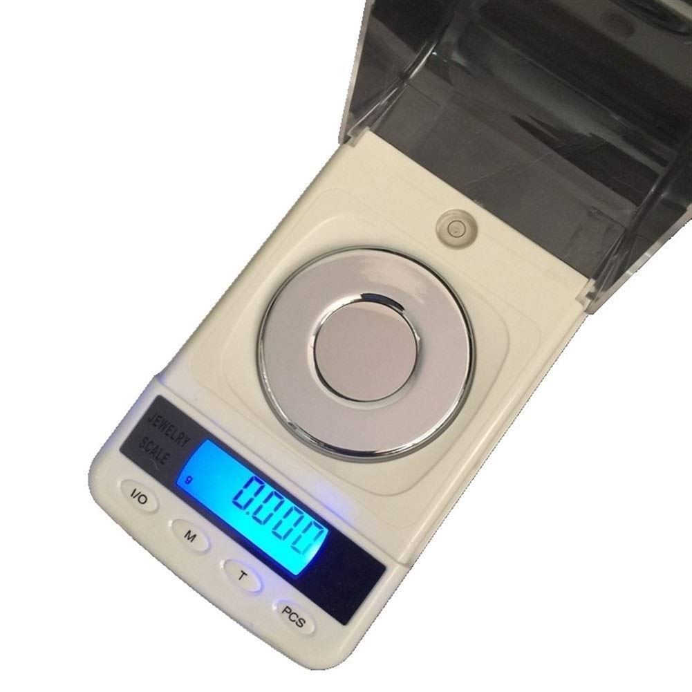 Wagi, cyfrowe wagi kuchenne, przenośna cyfrowa elektroniczna waga kuchenna, 50g 0.001g Cyfrowa waga elektroniczna 0.001g Precyzyjny LCD Cyfrowa biżuteria Diamentowa waga Laboratorium Liczenie karatów