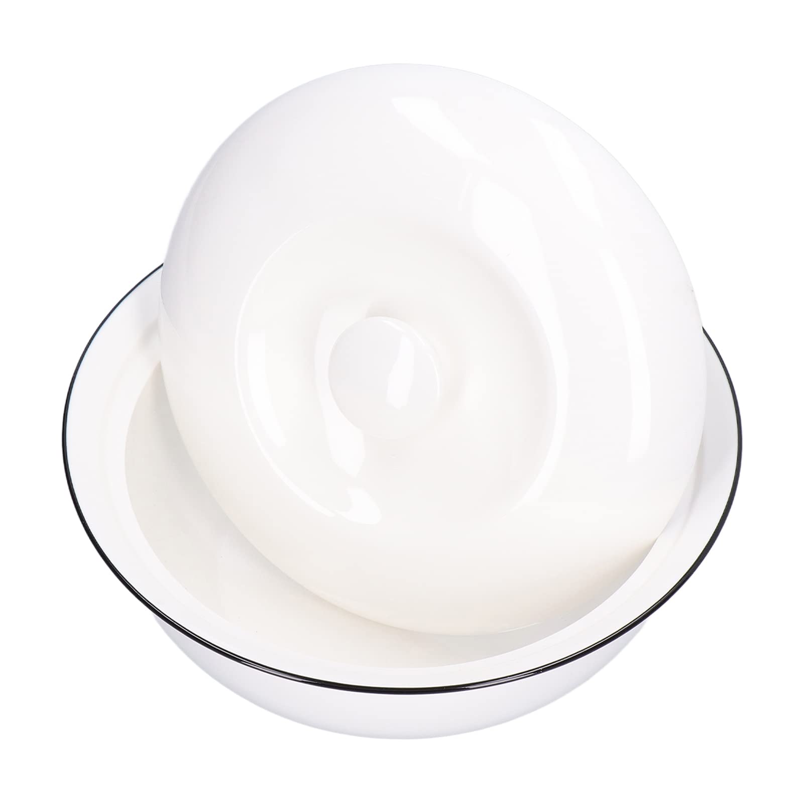 Ejoyous Tazón de Sopa con Tapa Tazón de Guisado de Cerámica 1500 Ml 9 Pulgadas con Vidriado Blanco Cocido a 2372 Grados F Gran Capacidad para Sopa, Fideos, Ensalada, Postre, Cocina Casera, Restaurante
