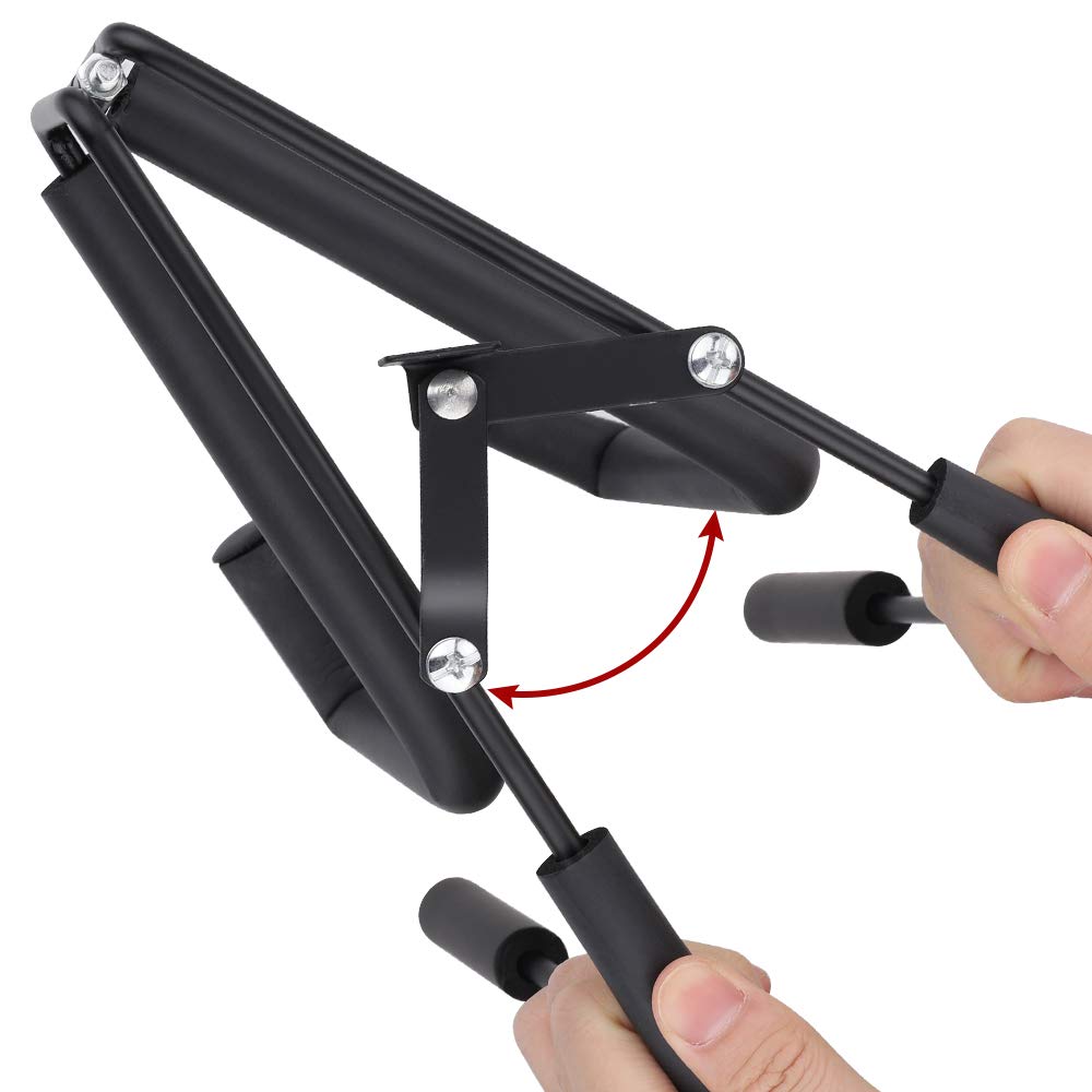 Soporte para Violín Ukelele, Soporte Plegable de Ukeleles, Mandolinas y Violines de Forma"A" - Metal, Color Negro