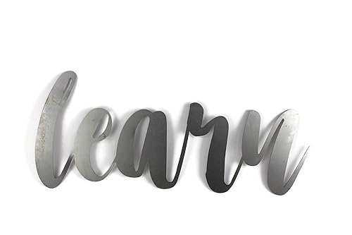 Miniatura 466 de Steel Metal Script Word Art - Various Sizes and Finishes (cheers Small 12.5x6", Raw, Unfinished Steel)