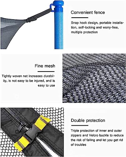 Filet de sécurité trampoline 4.27m accessoire cadre rond 6 pôles