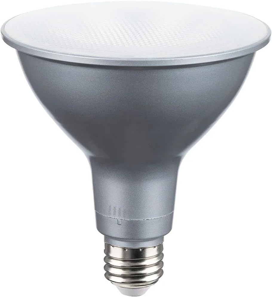 Satco S39760 19 Watt PAR38 High Lumen LED; 27K/30K/35K/40K/50K CCT Selectable; Medium Base; 120-277 Volt (6 Pack)