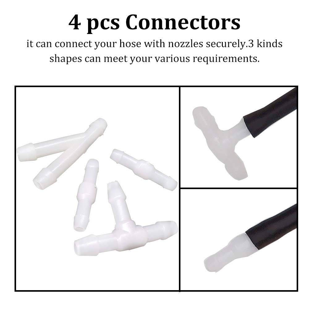 Windshield Wiper Water Washer Spray Nozzle Jet + 6.5ft Tube Pipe - Foto 5