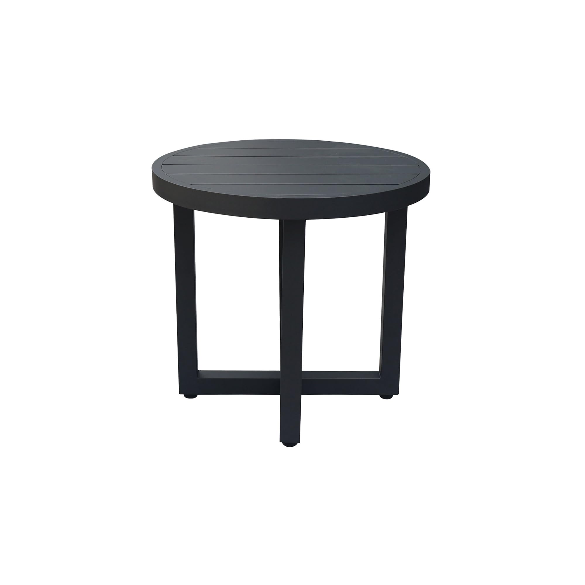 Juego de muebles de patio de 2 piezas de cuerda de abaca tejida para exteriores con una mesa auxiliar y mecedora giratoria, marco de aluminio con recubrimiento en polvo, 22 7