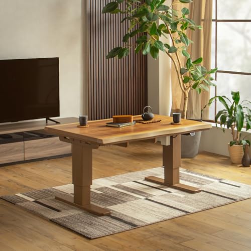 電動昇降式こたつ 単品 炬燵 暖卓 昇降テーブル 幅120cm 奥行80cm ウォールナット 突板 センターテーブル ダイニングテーブル 和風 モダン 和モダン