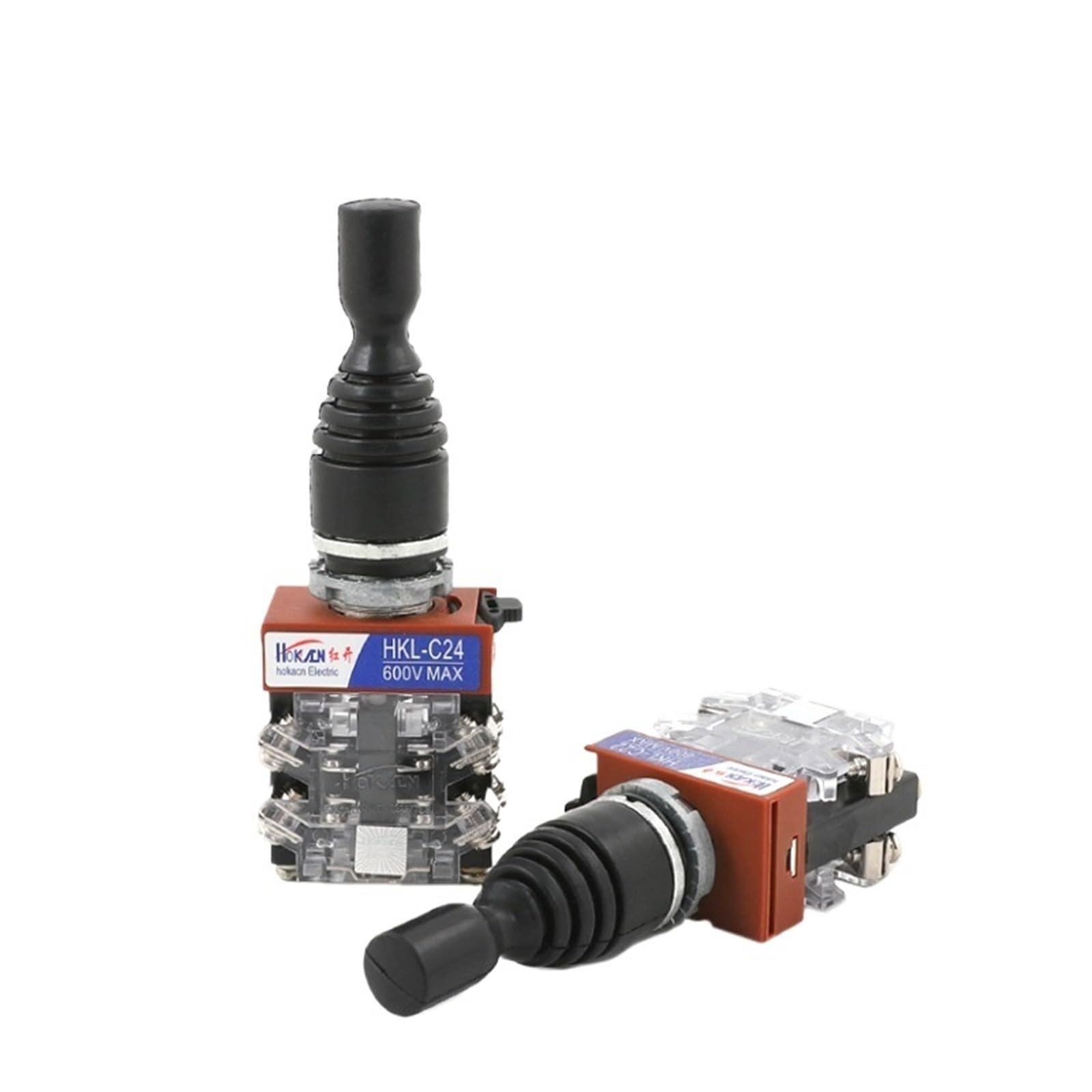 JNURGWLYH HKL Series Joystick Switch Monolever Rocker Cross Master Switch 2-Way 4-Way Self-Reset Self-Locking 2NO 4NO Hole Size 22mm(4 way Self reset)