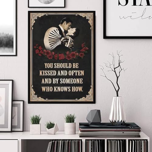 Retro Metal Tin Sign You Should Be Kissed and Often