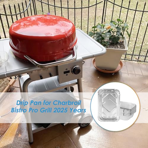 Image of 20-Pack Aluminum Disposable Drip Pan for Charbroil Bistro Pro Grill
