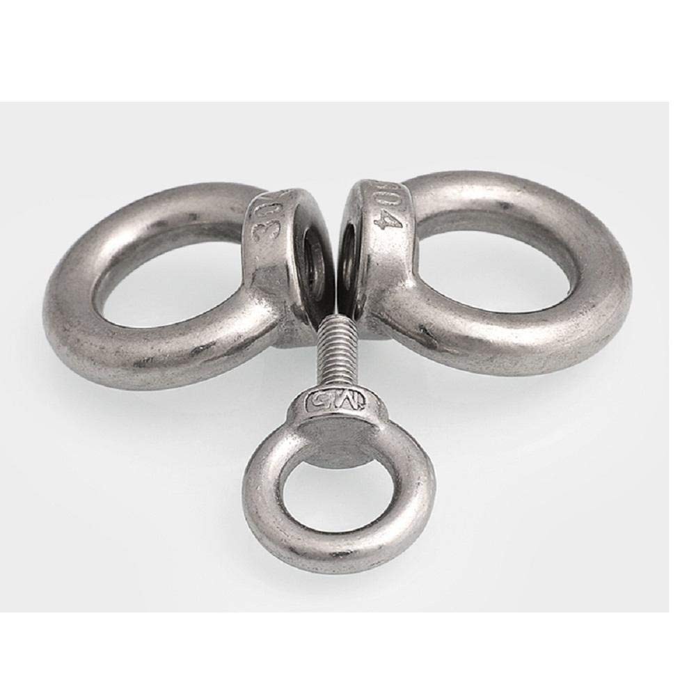 roestvrij staal, schroeven, ringen, schroeven 10 mm-200 mm 304 roestvrij staal Marine hijsoogschroeven M3 M4 M5 M6 M8 hijsoogschroef Ringoogbout Ringhaakschroef Oogbout(80mm-1pcs,M5