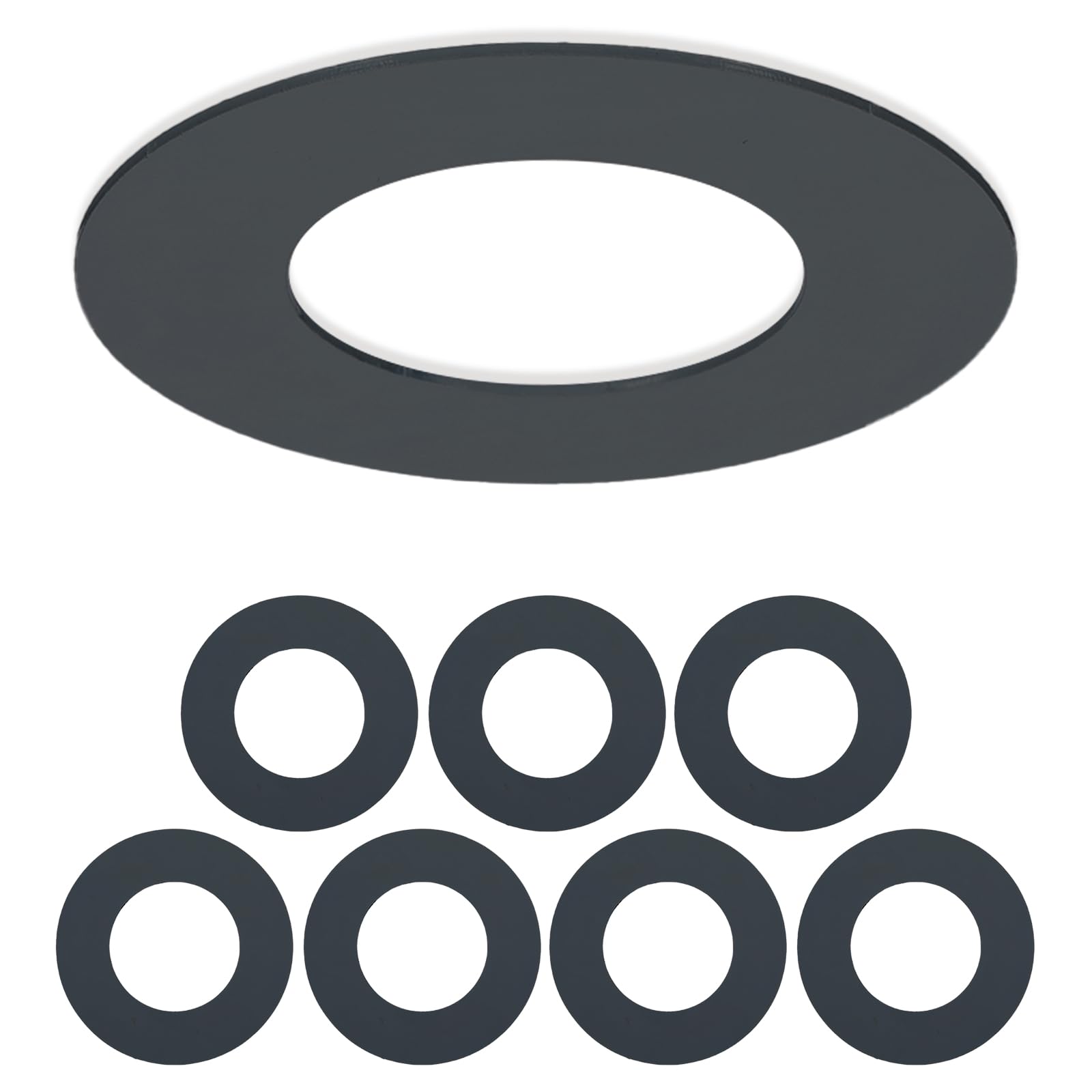 VIAPUICE Recessed Light Trim Ring 2.6" OD 1.4" ID Light Goof 8Pcs Black