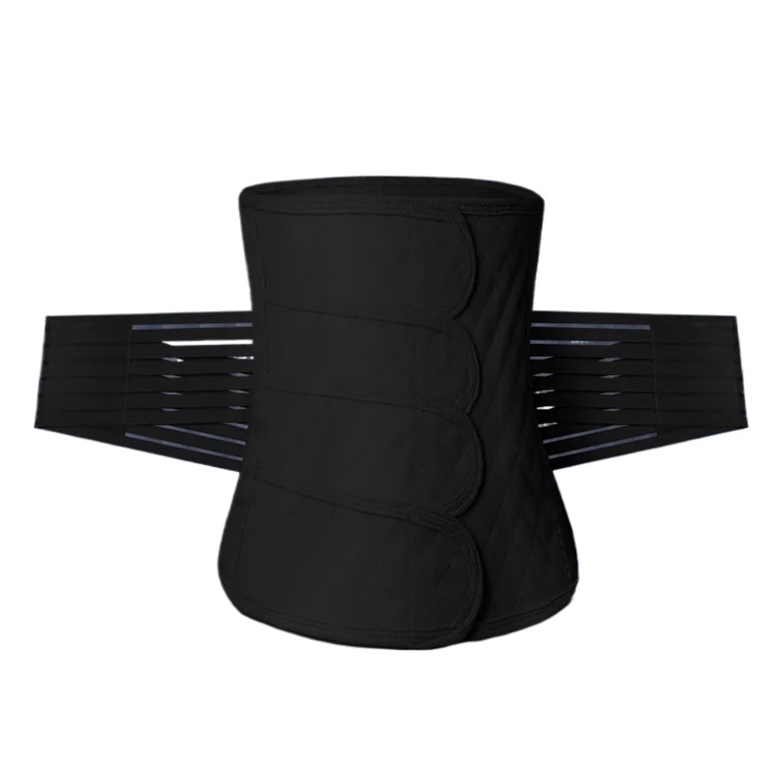 L6nqiag Women's 4201-Bk Postpartum Tummy Belt Waist Trainer Body Shaper Shapewear Tummy Belt Elastic Band Postpartum Belly Band(,M)