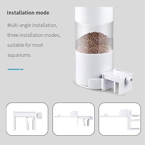 Miniatura 6 de Alimentador automático de peces para acuario, dispensador automático de alimentos para peces recargable para pecera, temporizador de alimentador de