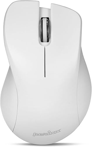 Perixx PERIMICE-621W - Ratón inalámbrico - Clic silencioso con diseño Ergo - Compatible con PC de escritorio y portátil - Inalámbrico 2.4 GHz -