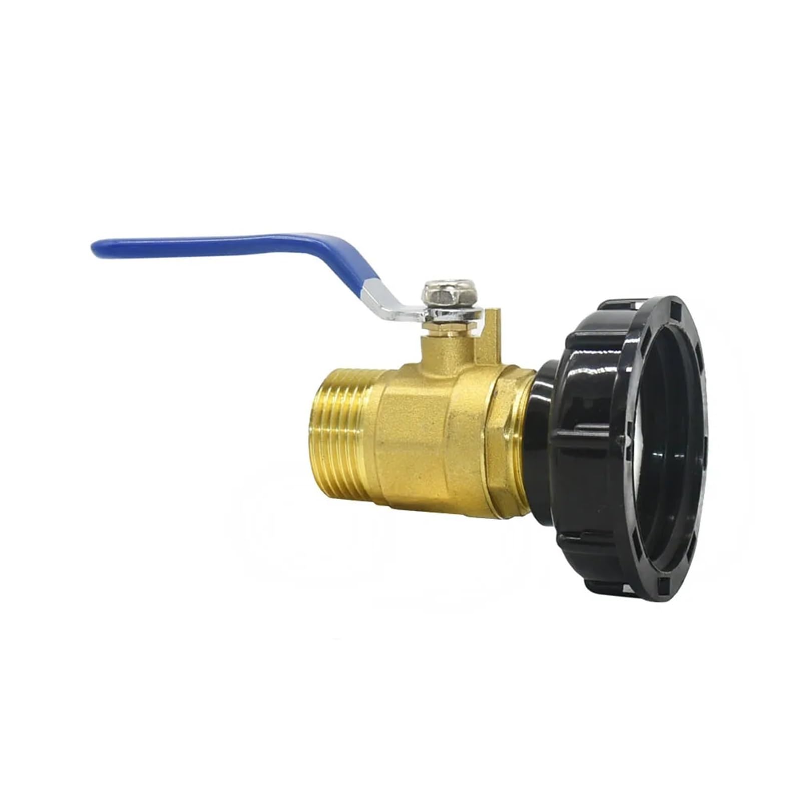 IBC Tank Adapter S60 x 1/2 3/4 1 inch Thread Connector Brass Valve Tank Fitting Outdoor Rainwater Collection Buckets Coupler(G1)